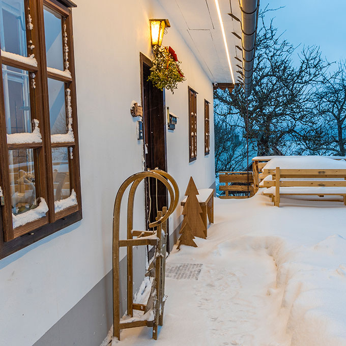 Rodeln im Winter